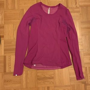 Lululemon Magenta Thermal Long Sleeve